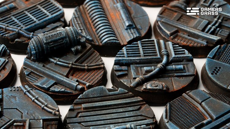 Gamers Grass GamersGrass: Bases - Spaceship Corridor Round 25mm Battle Ready (10)