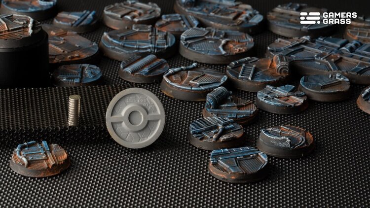 Gamers Grass GamersGrass: Bases - Spaceship Corridor Round 25mm Battle Ready (10)