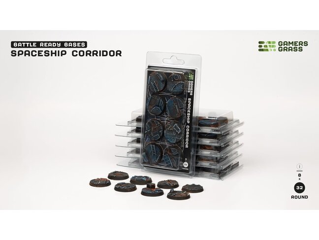 Gamers Grass Spaceship Corridor Round 32mm Battle Ready (8)