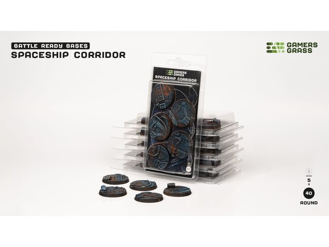 Gamers Grass Spaceship Corridor Round 40mm Battle Ready (5)