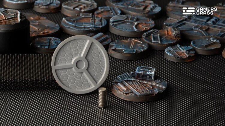 Gamers Grass GamersGrass: Bases - Spaceship Corridor Round 40mm Battle Ready (5)