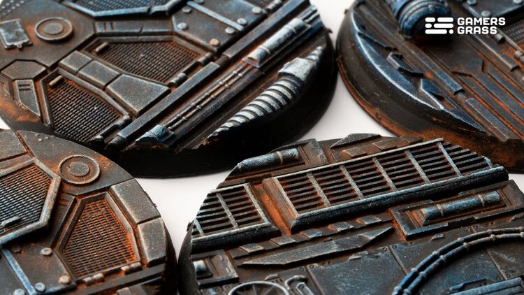 Gamers Grass GamersGrass: Bases - Spaceship Corridor Round 50mm Battle Ready (3)