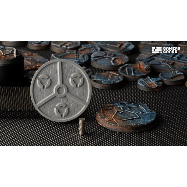 Gamers Grass GamersGrass: Bases - Spaceship Corridor Round 50mm Battle Ready (3)