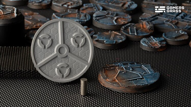 Gamers Grass GamersGrass: Bases - Spaceship Corridor Round 50mm Battle Ready (3)
