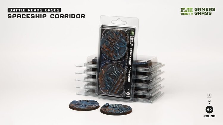 Gamers Grass GamersGrass: Bases - Spaceship Corridor Round 60mm Battle Ready (2)