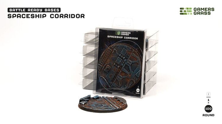 Gamers Grass GamersGrass: Bases - Spaceship Corridor Round 100mm Battle Ready (1)