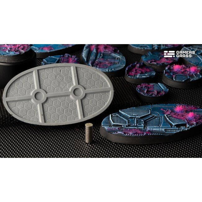 Gamers Grass GamersGrass: Bases - Alien Infestation Oval 75mm Battle Ready (3)