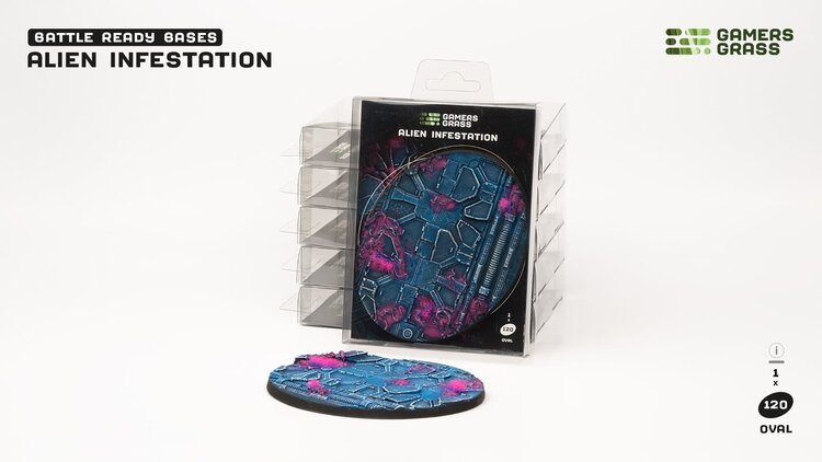 Gamers Grass GamersGrass: Bases - Alien Infestation Oval 120mm Battle Ready (1)