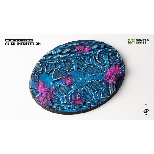Gamers Grass GamersGrass: Bases - Alien Infestation Oval 120mm Battle Ready (1)