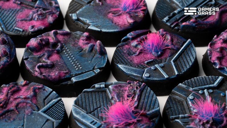 Gamers Grass GamersGrass: Bases - Alien Infestation Round 25mm Battle Ready (10)