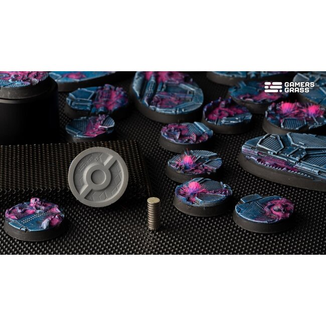 Gamers Grass GamersGrass: Bases - Alien Infestation Round 25mm Battle Ready (10)