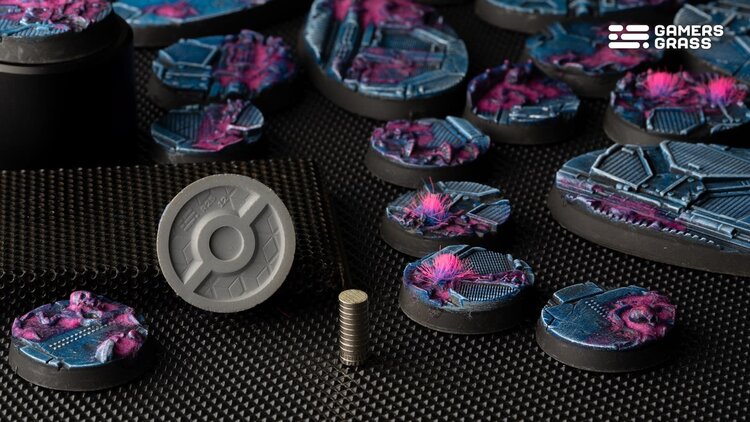 Gamers Grass GamersGrass: Bases - Alien Infestation Round 25mm Battle Ready (10)