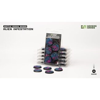 Gamers Grass Alien Infestation Round 40mm Battle Ready (5)