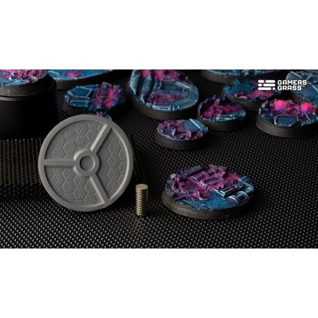 Gamers Grass GamersGrass: Bases - Alien Infestation Round 40mm Battle Ready (5)