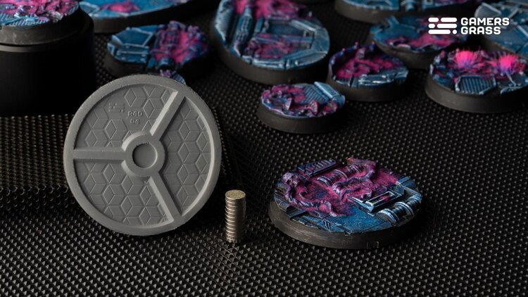 Gamers Grass GamersGrass: Bases - Alien Infestation Round 40mm Battle Ready (5)