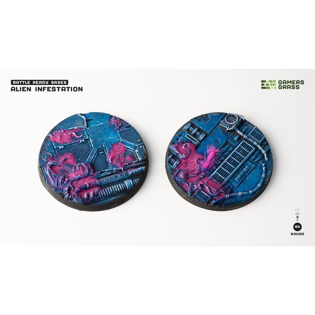 Gamers Grass GamersGrass: Bases - Alien Infestation Round 60mm Battle Ready (2)