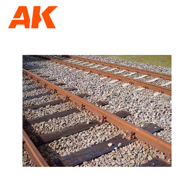 AK Interactive AK Interactive - Diorama: Small Railroad Ballast 1:72 & H0