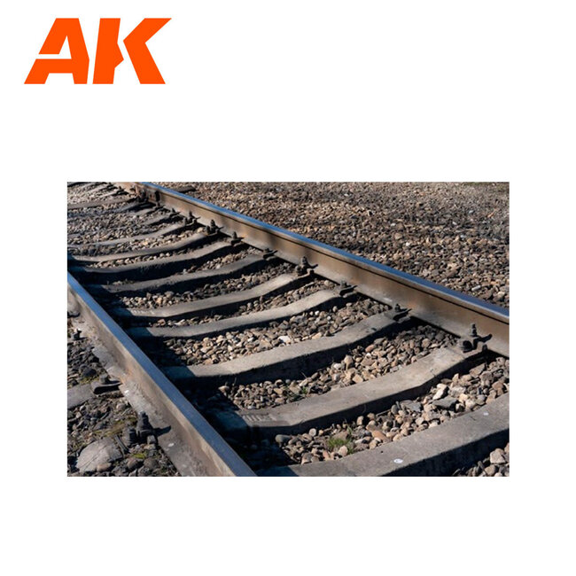 AK Interactive AK Interactive - Diorama: Small Railroad Ballast 1:72 & H0