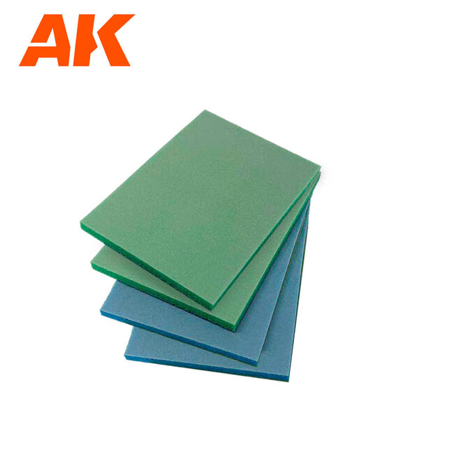 AK Interactive AK Interactive: Soft and Smooth Sponge - Sandpaper Set (4)