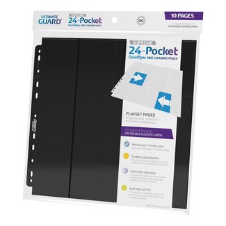 Ultimate Guard 24-Pocket Side Loading Pages (10) Black