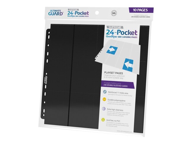 Ultimate Guard 24-Pocket Side Loading Pages (10) Black