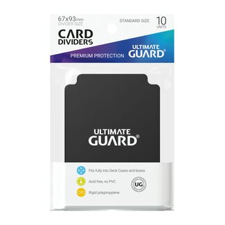 Ultimate Guard Card Dividers (10) Black