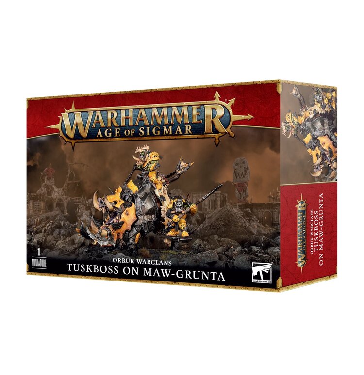 Games Workshop Warhammer Warhammer Age of Sigmar - Orruk Warclans: Tuskboss on Maw-Grunta