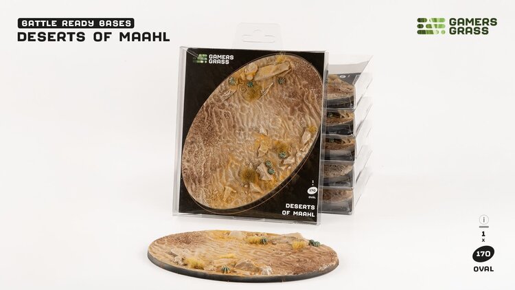 Gamers Grass GamersGrass: Bases - Deserts of Maahl Oval 170mm Battle Ready (1)
