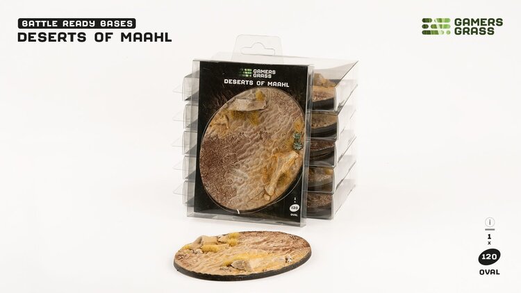 Gamers Grass GamersGrass: Bases - Deserts of Maahl Oval 120mm Battle Ready (1)