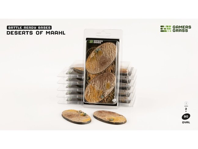 Gamers Grass Deserts of Maahl Oval 90mm Battle Ready (2)