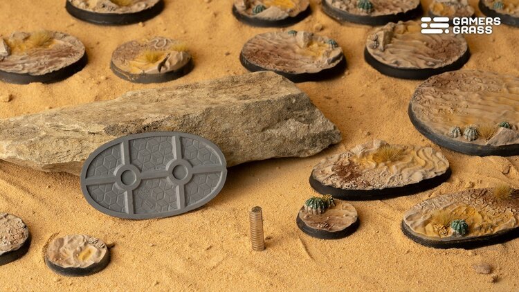 Gamers Grass GamersGrass: Bases - Deserts of Maahl Oval 60mm Battle Ready (4)