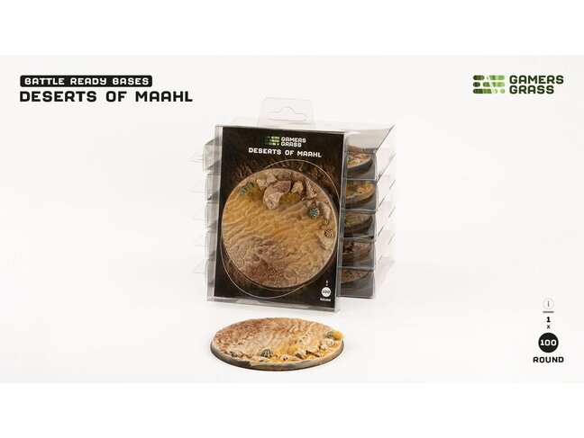 Gamers Grass Deserts of Maahl Round 100mm Battle Ready (1)