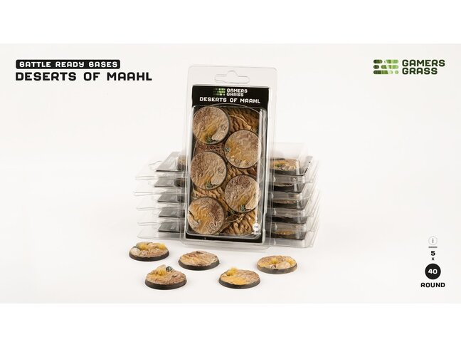 Gamers Grass Deserts of Maahl Round 40mm Battle Ready (5)
