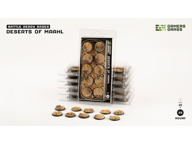 Gamers Grass Deserts of Maahl Round 25mm Battle Ready (10)