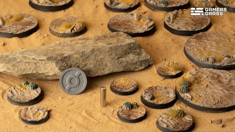 Gamers Grass GamersGrass: Bases - Deserts of Maahl Round 25mm Battle Ready (10)