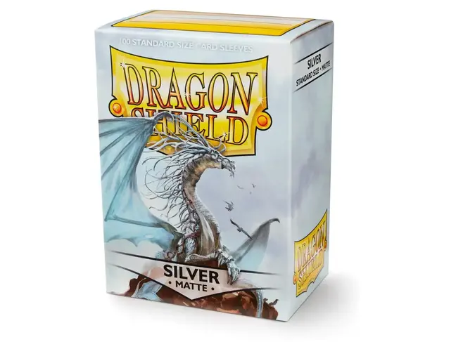 Dragon Shield Silver Matte Sleeves (100 Standard Size Sleeves)