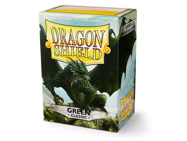 Dragon Shield Green Classic Sleeves (100 Standard Size Sleeves)