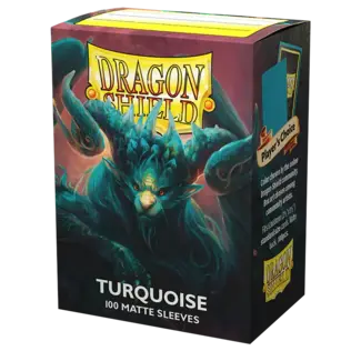 Dragon Shield Turquoise Matte Sleeves (100 Standard Size Sleeves)