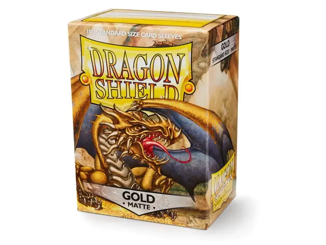 Dragon Shield Gold Matte Sleeves (100 Standard Size Sleeves)