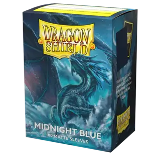 Dragon Shield Midnight Blue Matte Sleeves (100 Standard Size Sleeves)