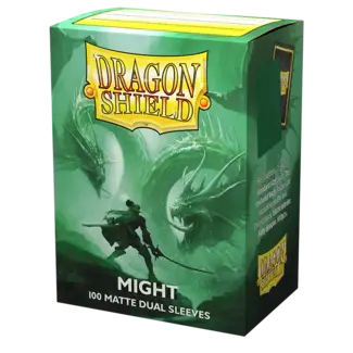 Dragon Shield Might Matte Dual Sleeves (100 Standard Size Sleeves)