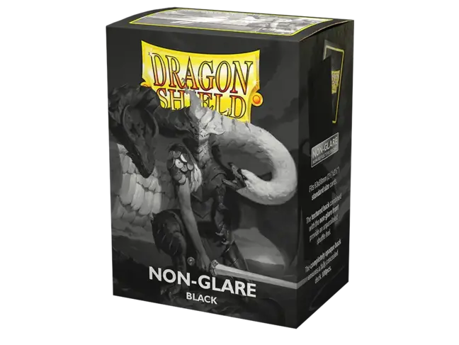 Dragon Shield Black Matte Non-Glare Sleeves (100 Standard Size Sleeves)