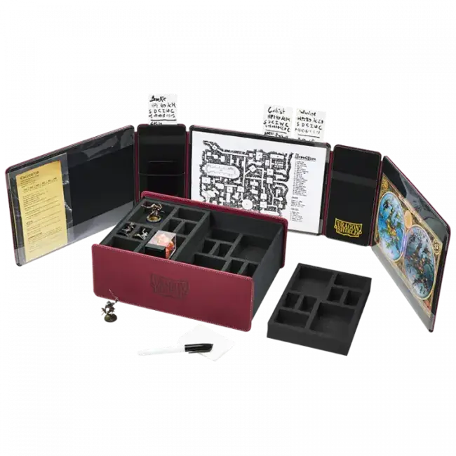 Dragon Shield Dragon Shield: Game Master Companion: Game Master Screen & Accessory Box - Blood Red