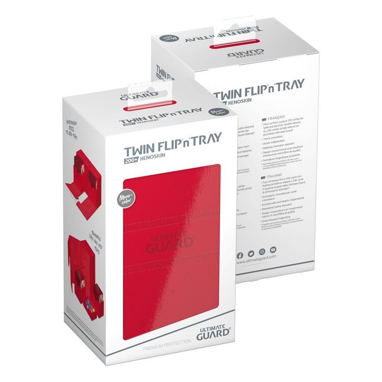 Ultimate Guard Ultimate Guard: Twin Flip'n'Tray 200+ Monocolor Red