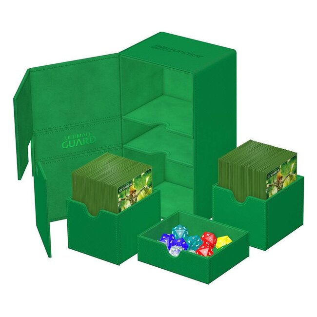 Ultimate Guard Ultimate Guard: Twin Flip'n'Tray 200+ Monocolor Green