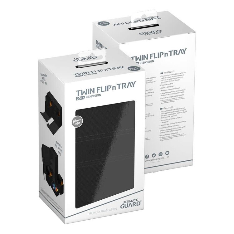 Ultimate Guard Ultimate Guard: Twin Flip'n'Tray 200+ Monocolor Black