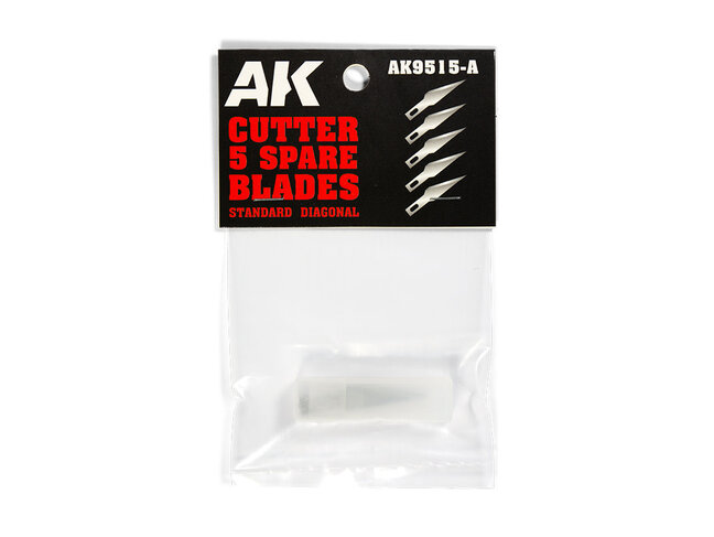 AK Interactive Cutter 5 Spare Blades Standard Diagonal