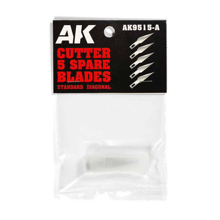 AK Interactive AK Interactive: Cutter 5 Spare Blades Standard Diagonal