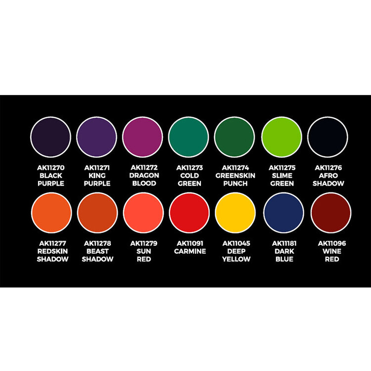 AK Interactive AK Interactive - 3rd Generation Acrylic: High Pigmentation Set - 14 Colors