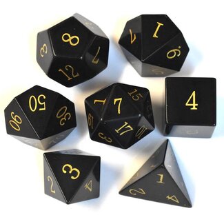 Würfelz Obsidian - 7 Die Stone Set
